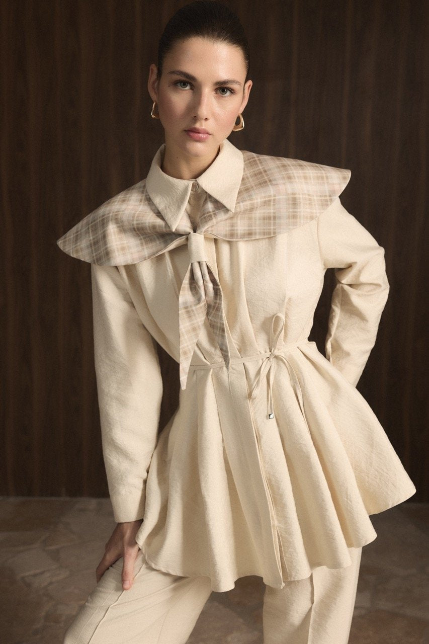 Ahel Ekose 2-teiler mit Hose Beige 8169