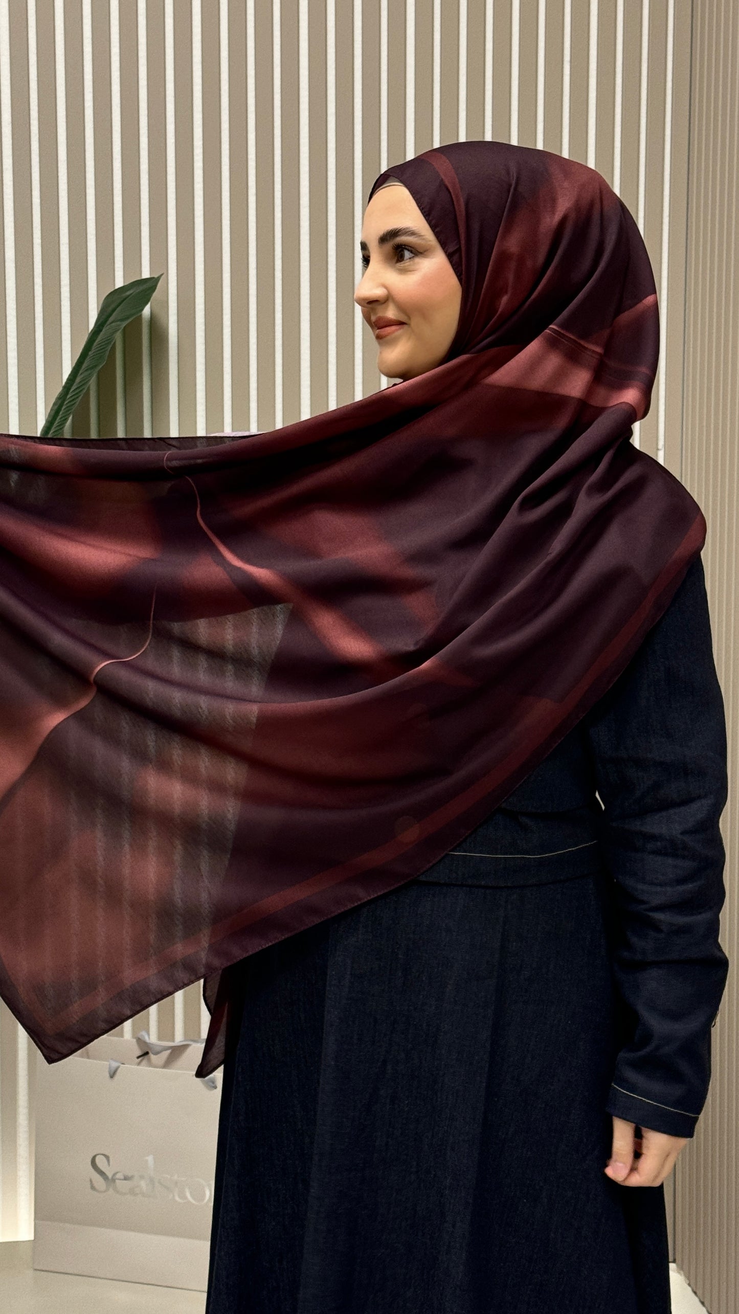 GÖLGE Soft Vual Schal Bordeaux