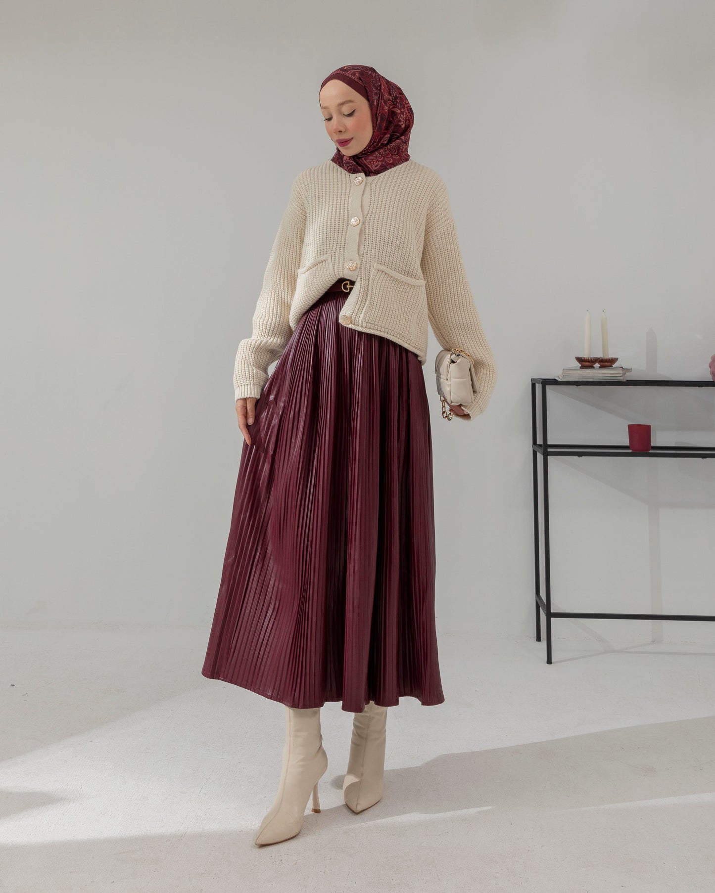 MeriStore Rock aus Kunstleder Bordeaux