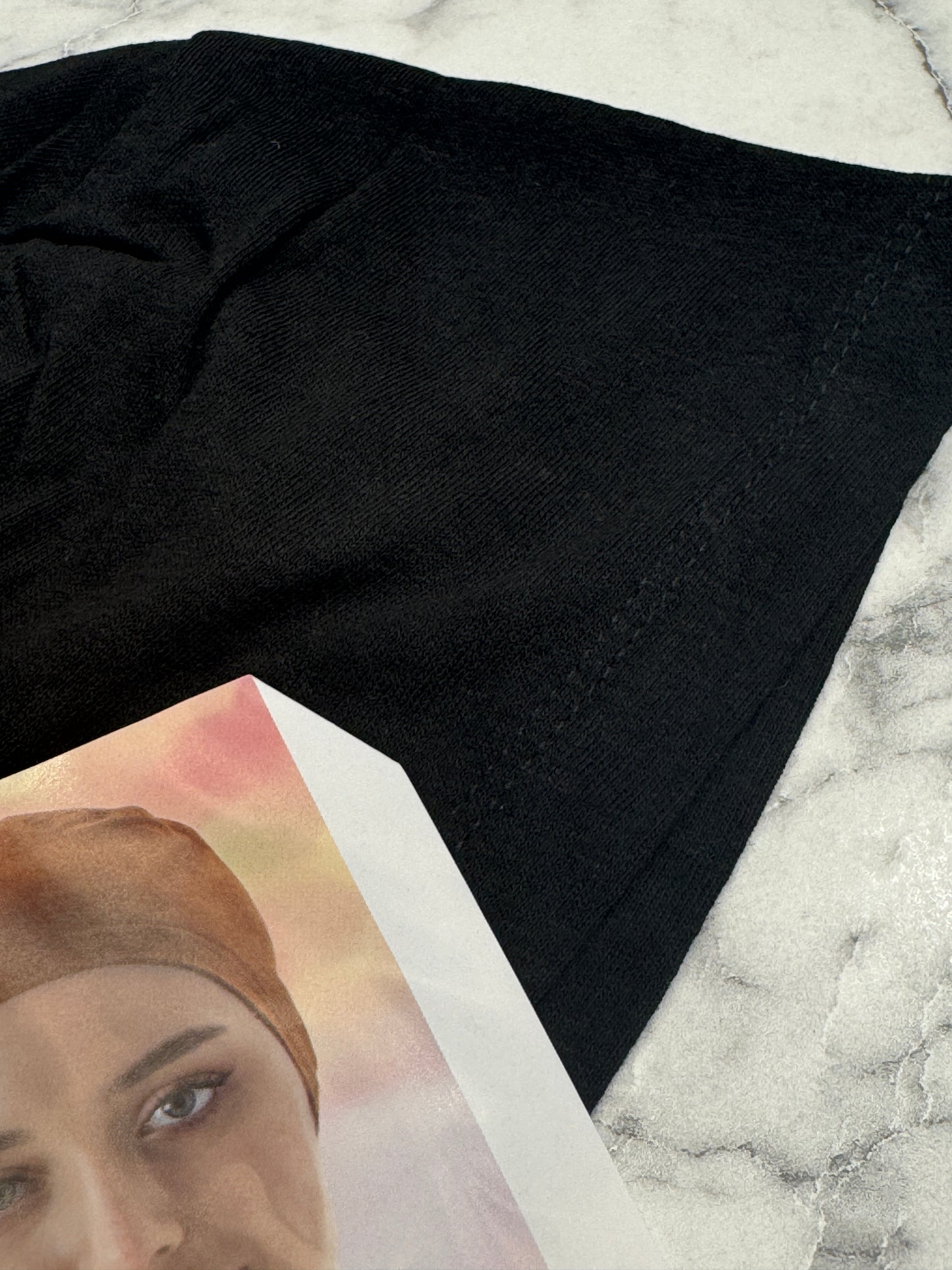 Unterkopftuch Bone Schwarz mit Naht