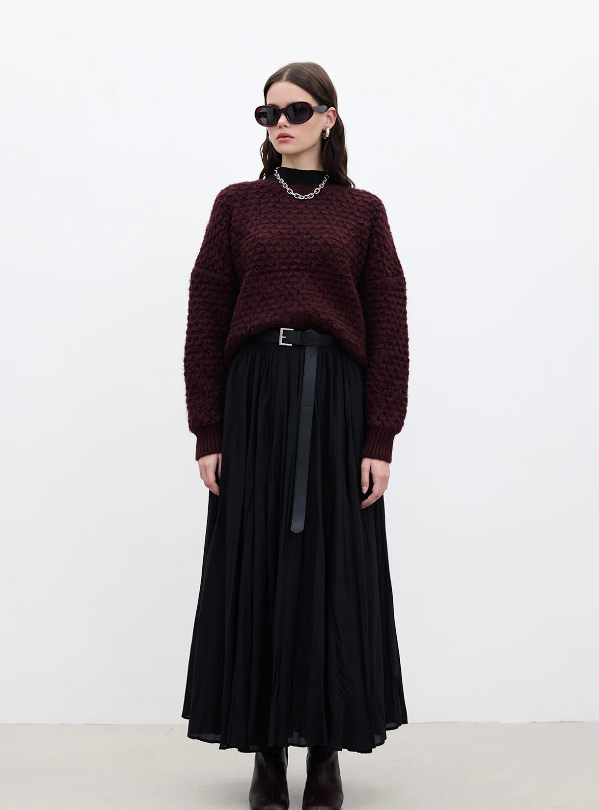 Manuka Strickpullover Bordeaux