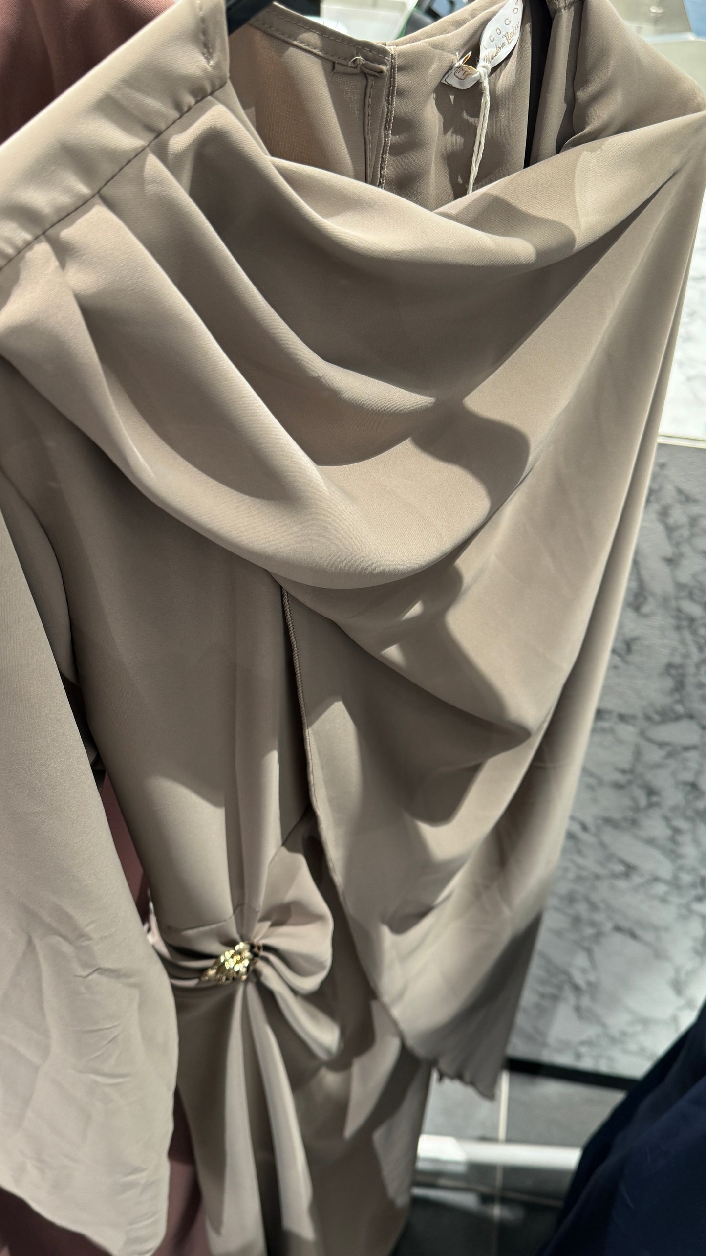 Fairy Kleid mit Schnürdetail Taupe