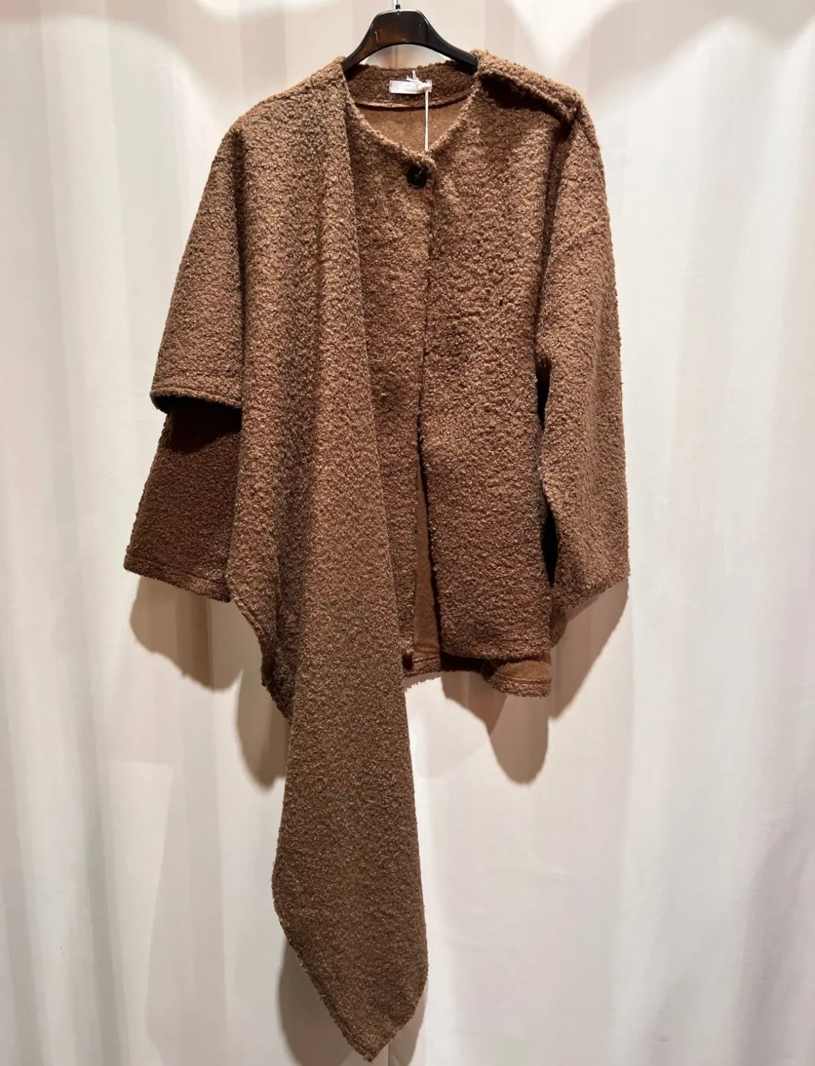 Teddy Mantel kurz mit Schaldetail