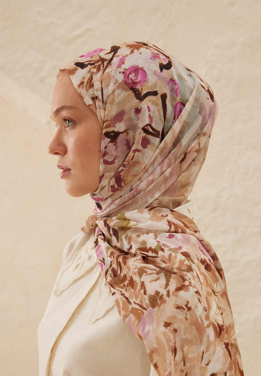 FreshScarfs Rami Hijab Margarit Sütlü Kahve