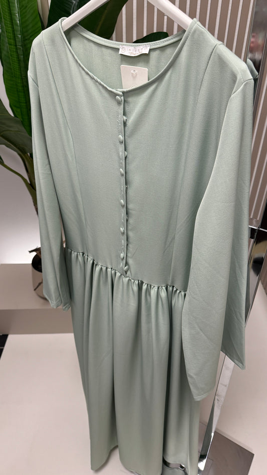 Kleid mit Knopfdetail Mint