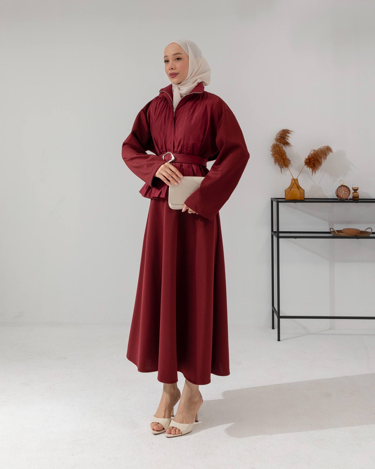 MeriStore 2-teiler mit Rock 6546 Bordeaux