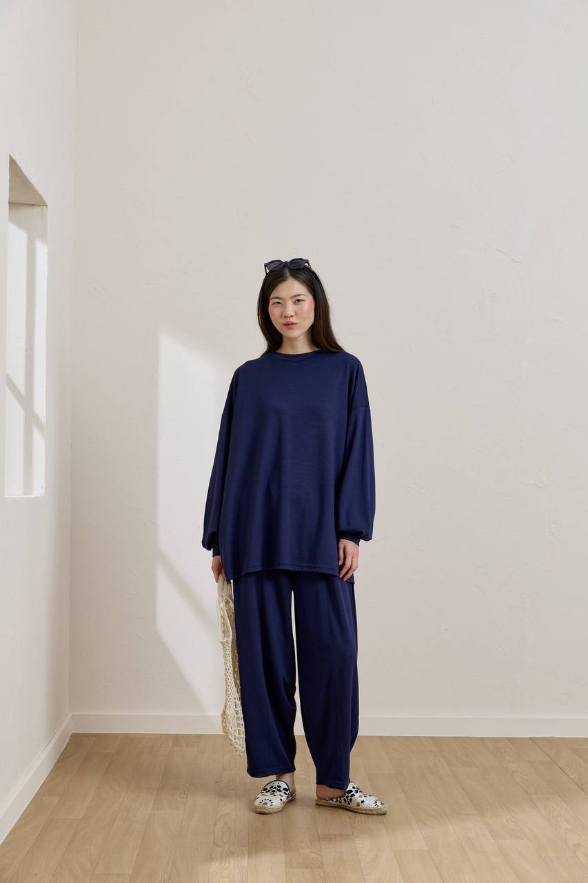 OYSHO 2-teiler mit Hose Marineblau