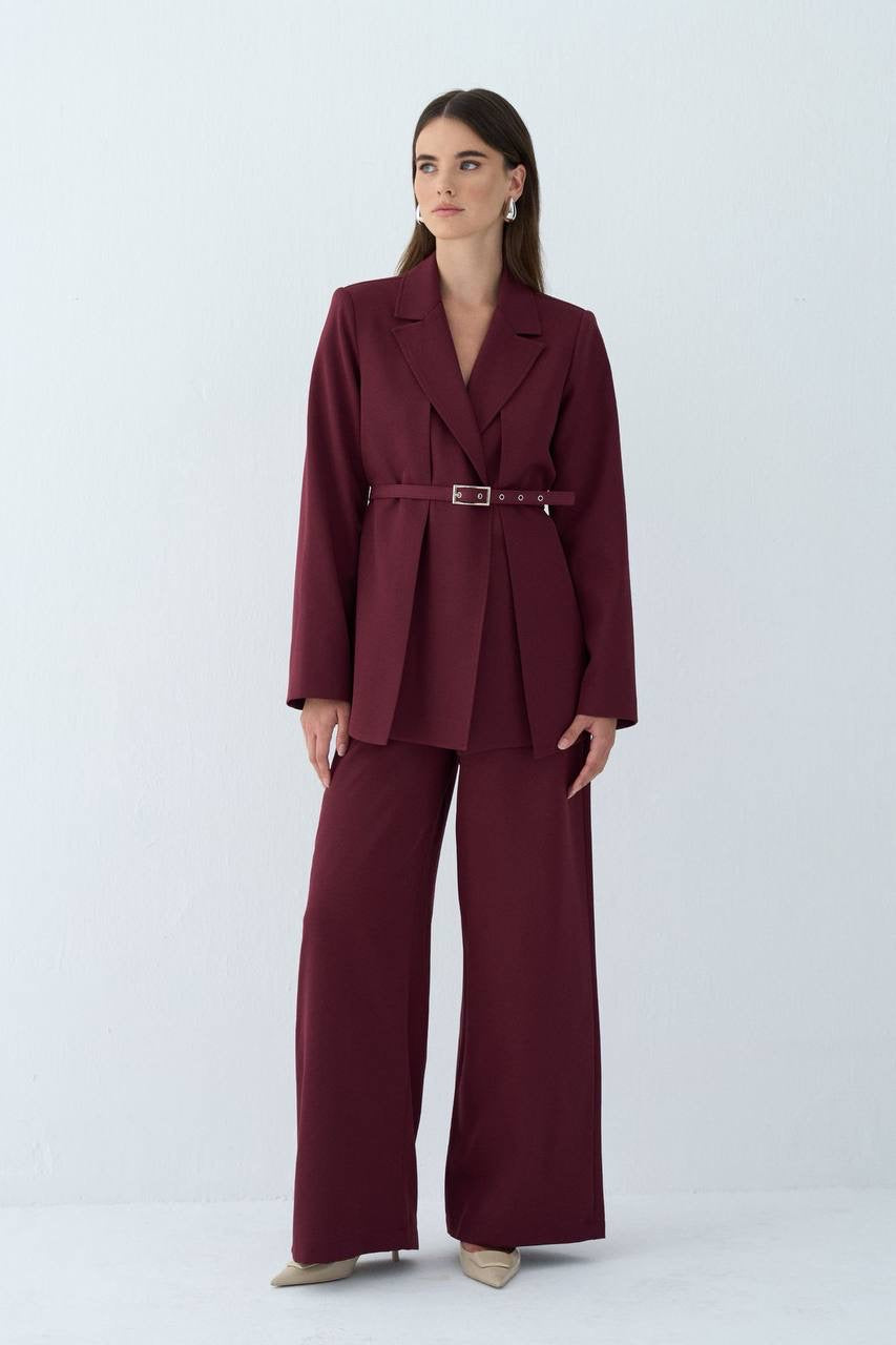 Henza Set mit Blazer Bordeaux