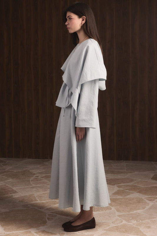 Ahel 2-teiler mit Schaldetail & Rock 8245 Hellblau