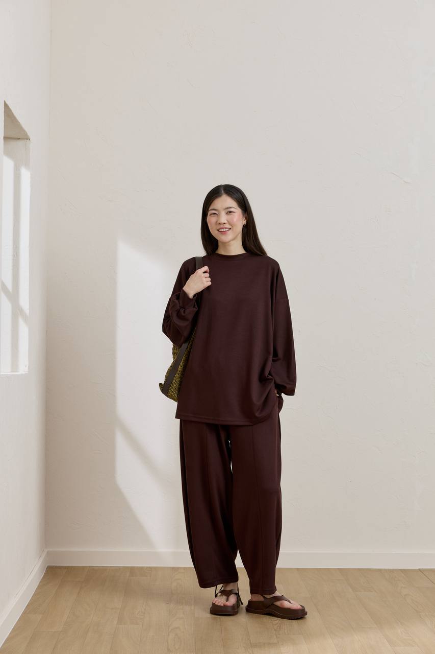 OYSHO 2-teiler mit Hose Dunkelbraun