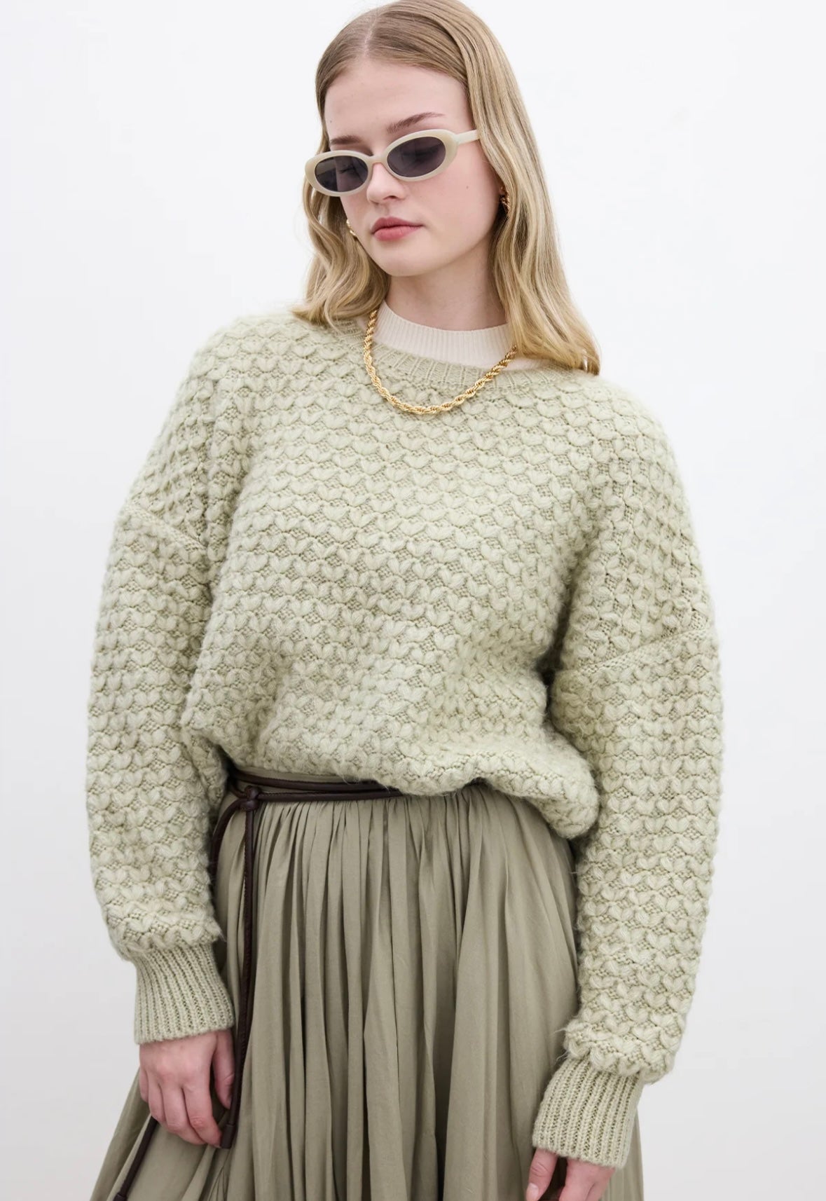 Manuka Strickpullover Olive