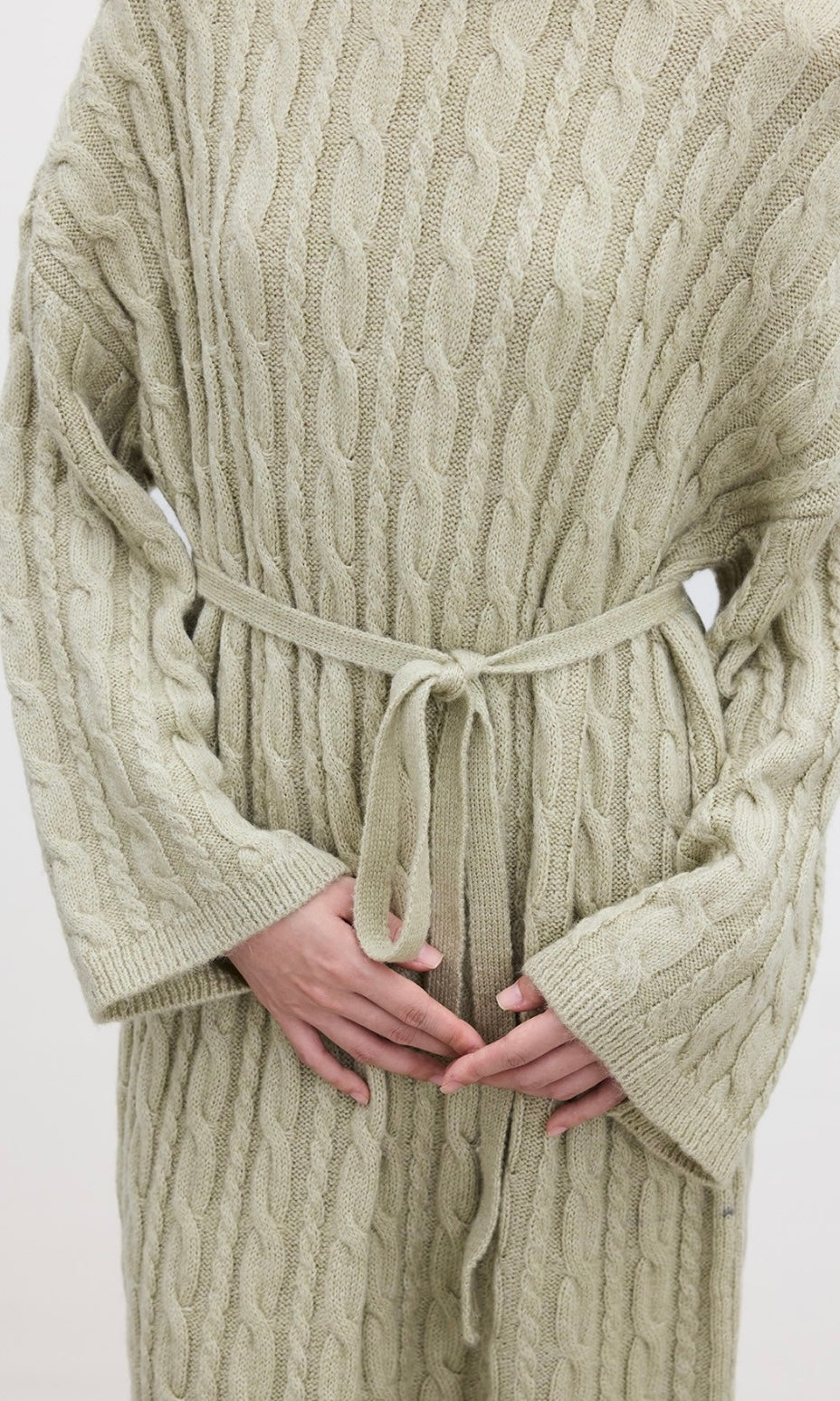 Manuka Maxi Strickkleid Olive