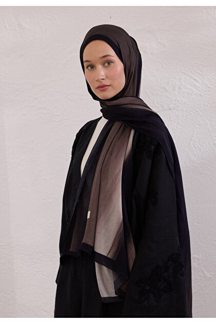 FreshScarfs Rami Hijab color brush desen siyah