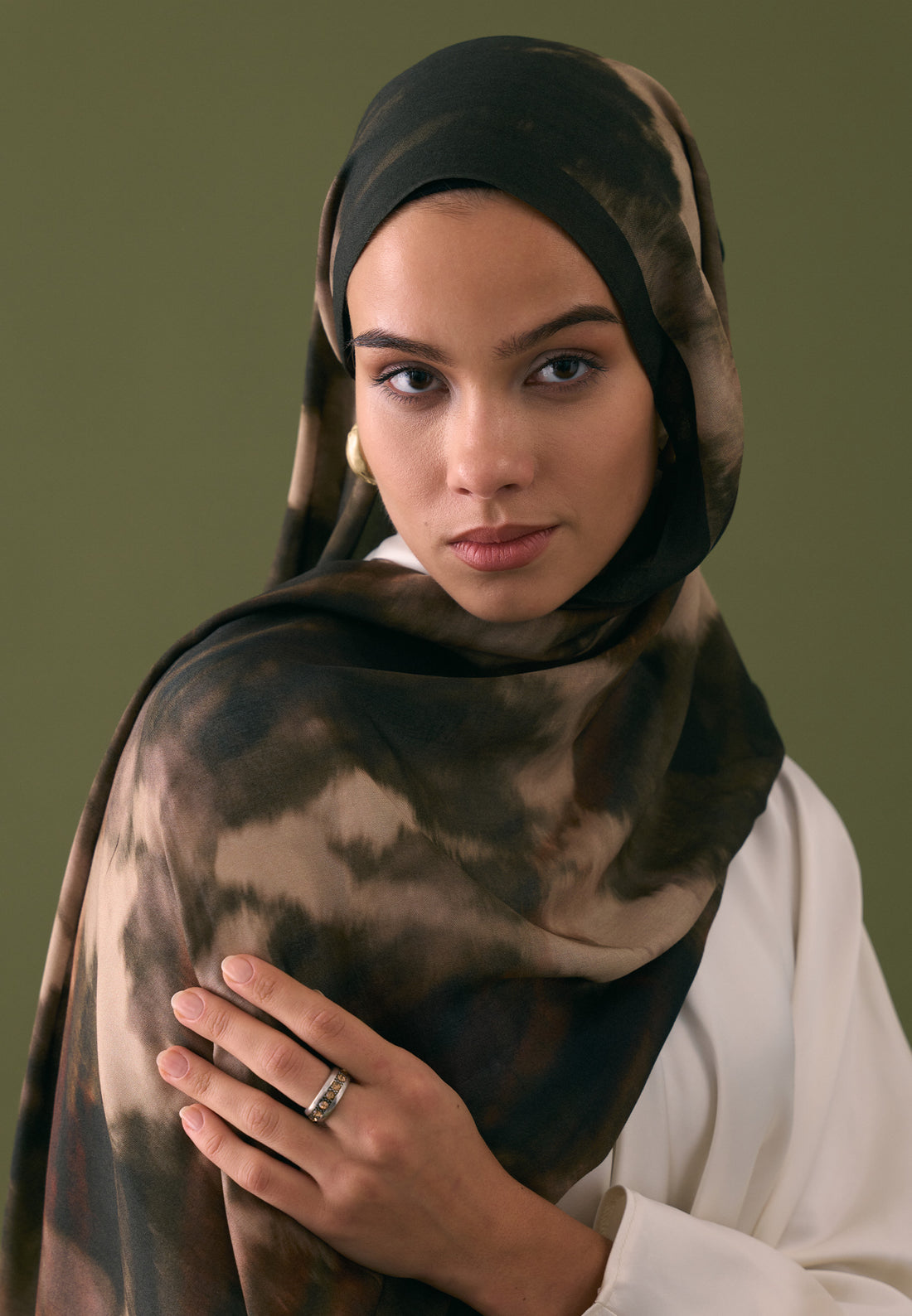 FreshScarfs Rami Hijab Batik Kahve