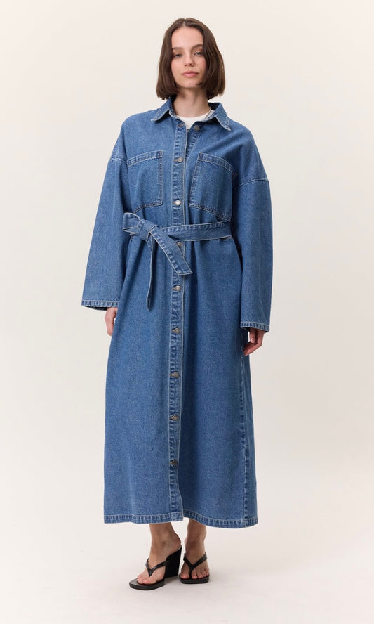 Manuka Denim Kleid mit Knöpfen 0001