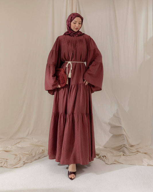 MeriStore 6628 Kleid Ziegelrot