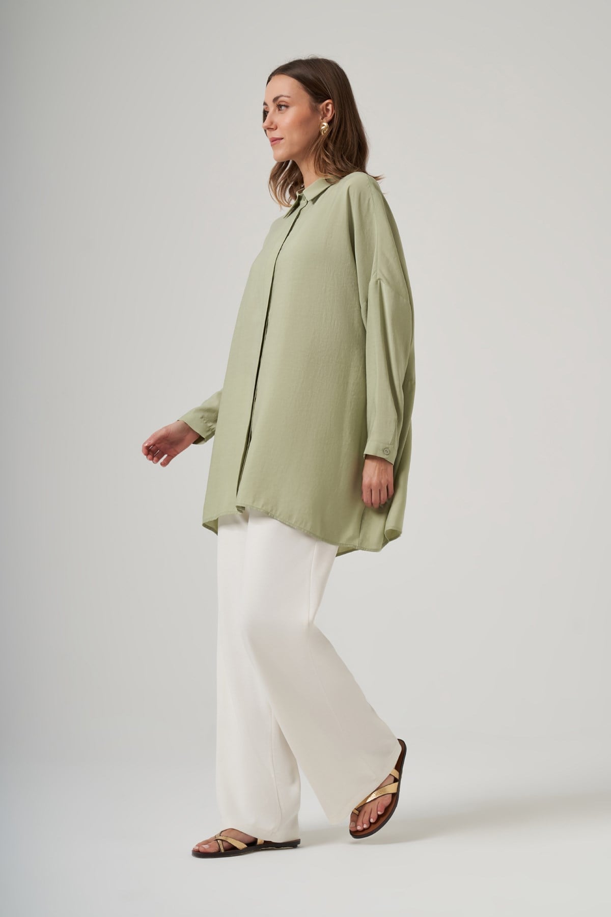Nuss Oversize Gömlek Tunika MINT