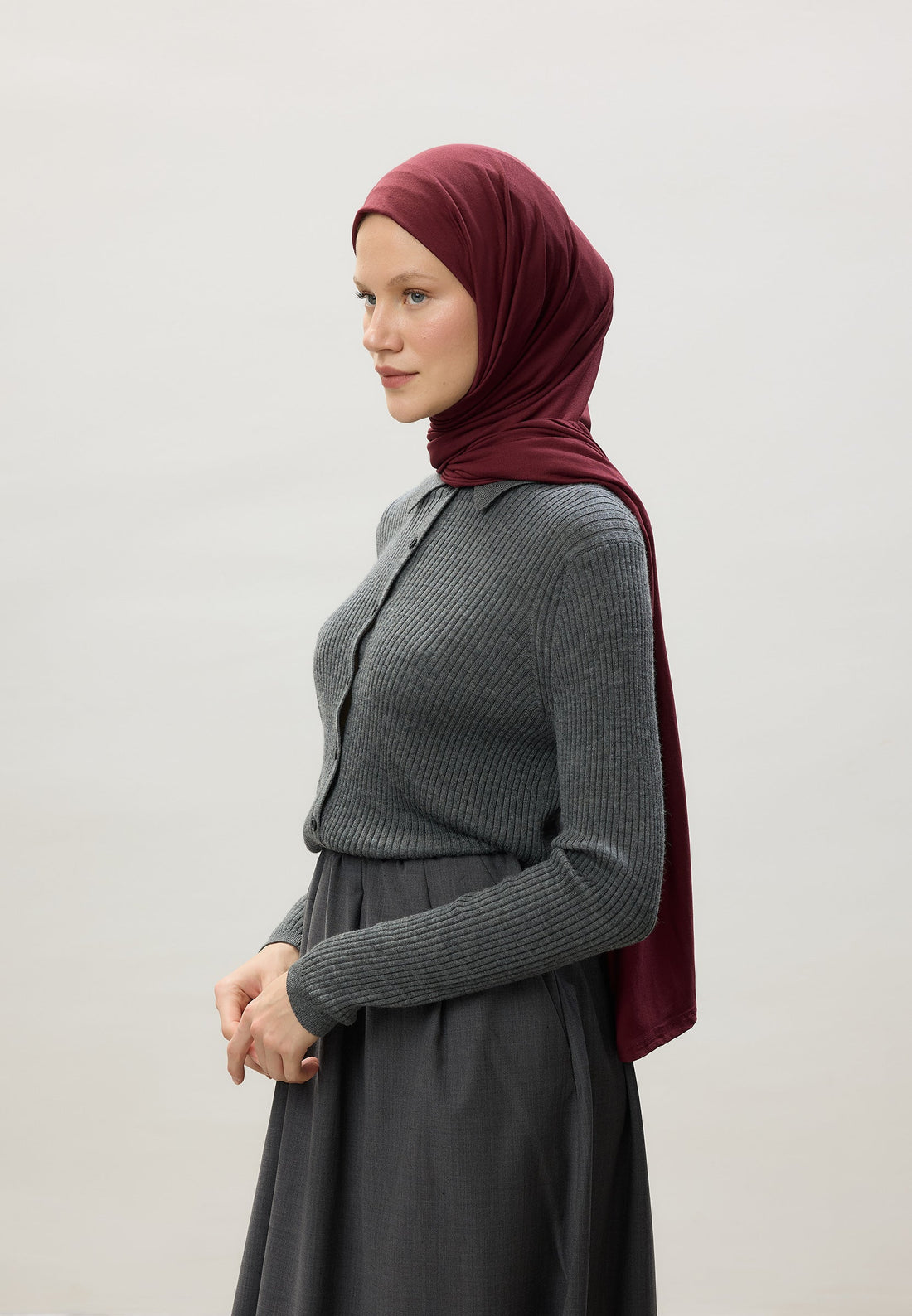 FreshScarfs Jersey Penye Bordo