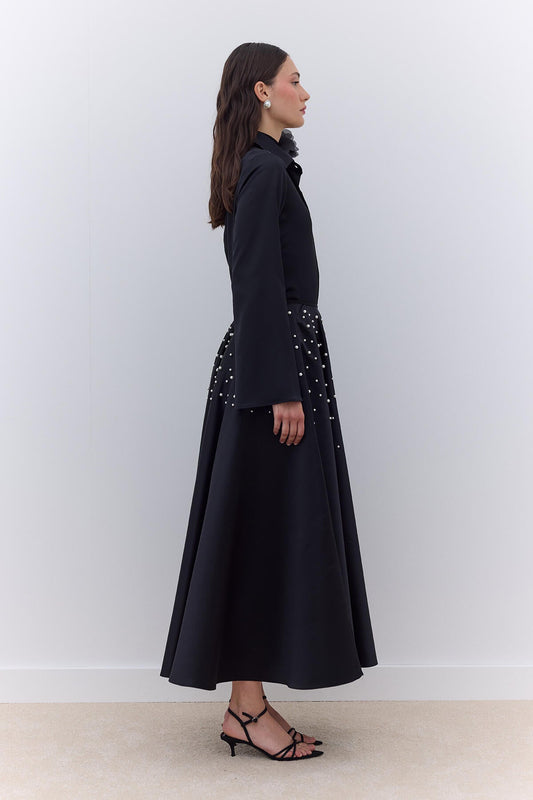 Manuka Klos Rock mit Perlen Schwarz