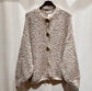 Teddy Strickjacke mit goldenen Knöpfen