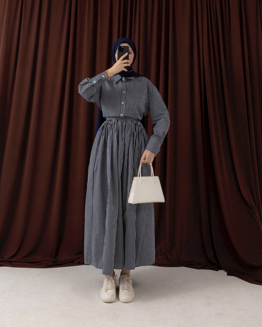 MeriStore 2-teiler mit Rock 6651 Marineblau