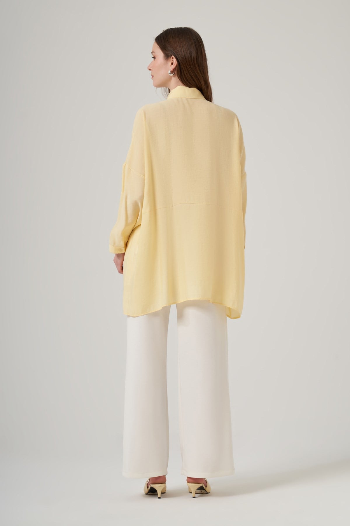 Nuss Oversize Gömlek Tunika Sari
