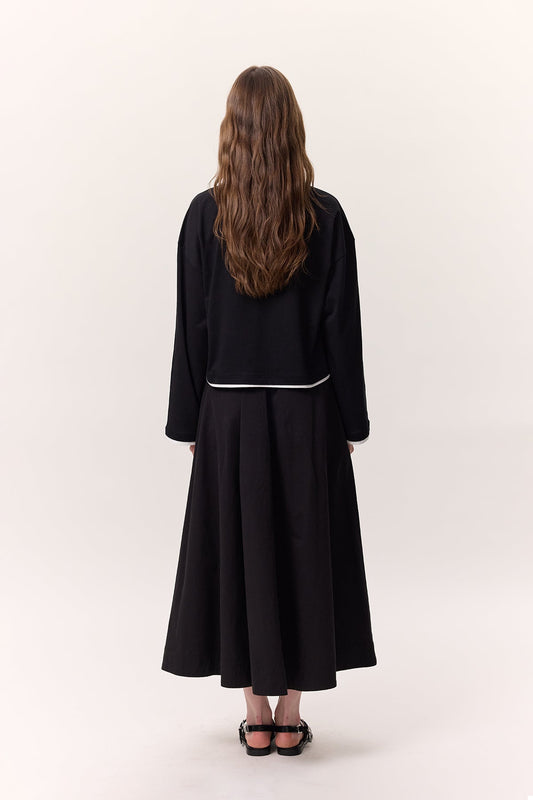 Manuka Langarmshirt mit Kontrastdetail