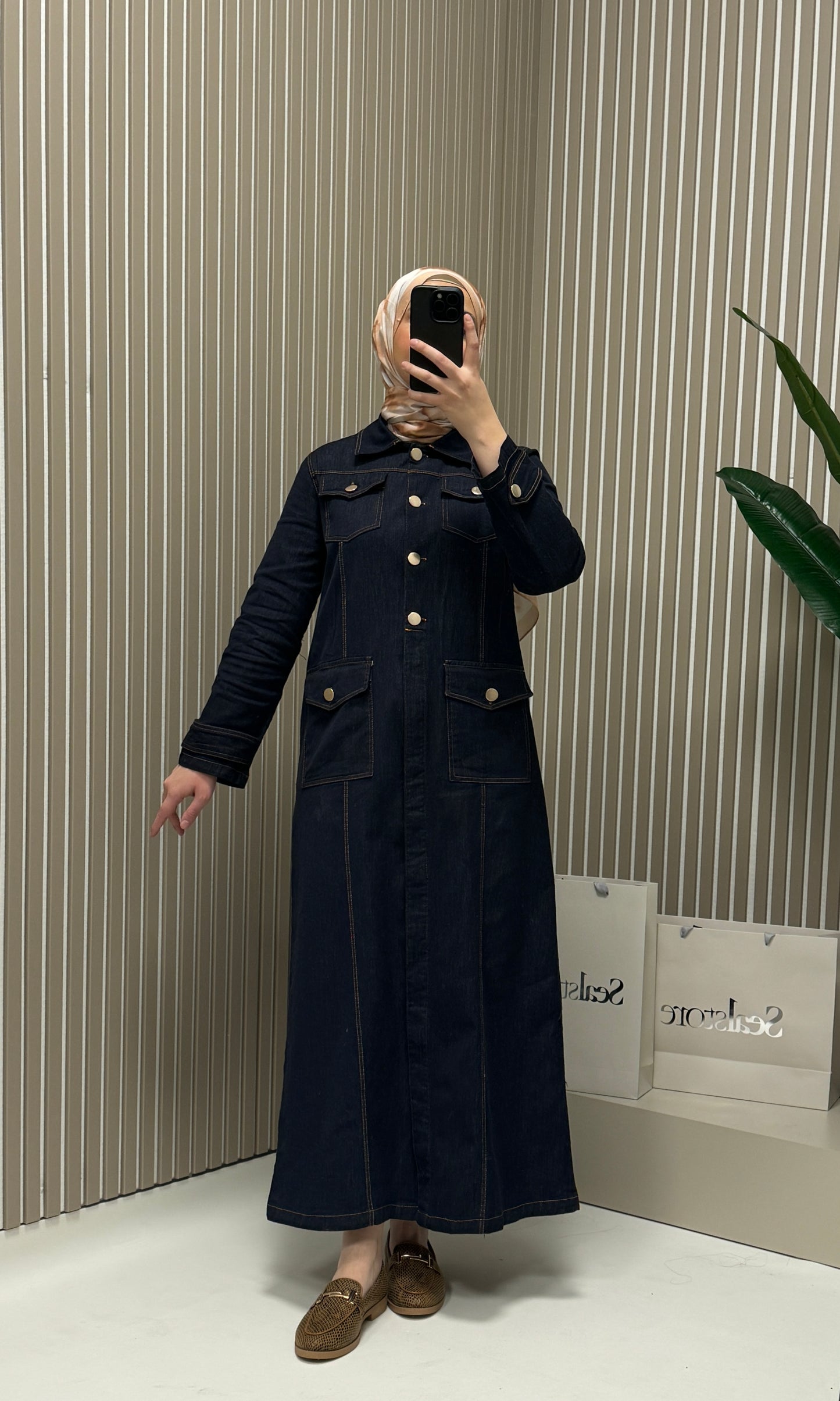 SEAL Jeanskleid mit Gürtel Denim