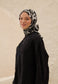 FreshScarfs Rami Hijab petunia desen siyah