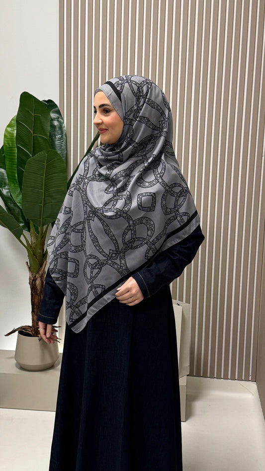 ZINCIR Soft Vual Schal Grau
