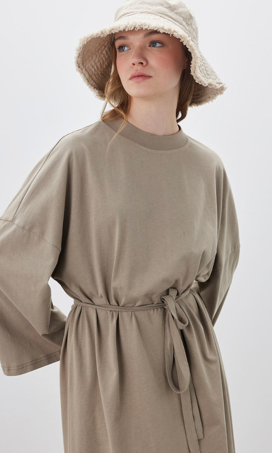 Manuka langes Basic Oversize Kleid