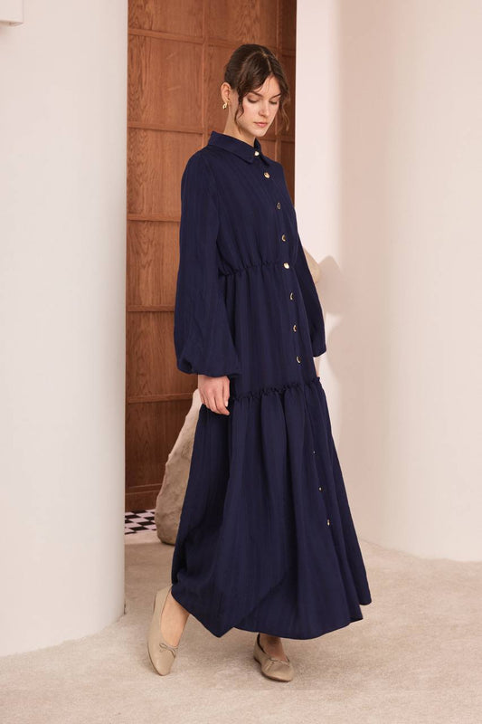 AhelTasarim Kleid Brit Dügmeli 7310