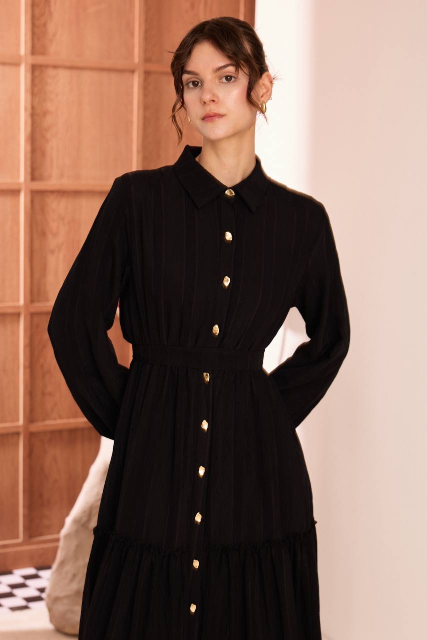 AhelTasarim Kleid Brit Dügmeli 7310