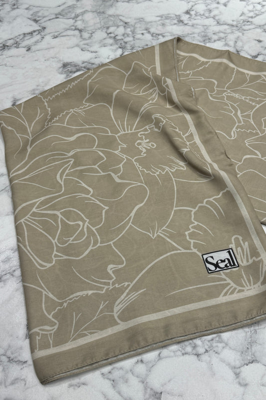 FLOWER Soft Vual Schal Beige
