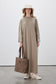 Manuka langes Basic Kleid Taupe