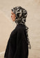 FreshScarfs Rami Hijab petunia desen siyah