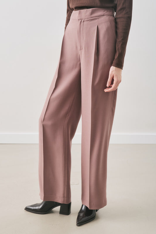 Manuka DÖKÜMLÜ TENCEL PİLELİ PANTOLON GÜLKURUSU Hose