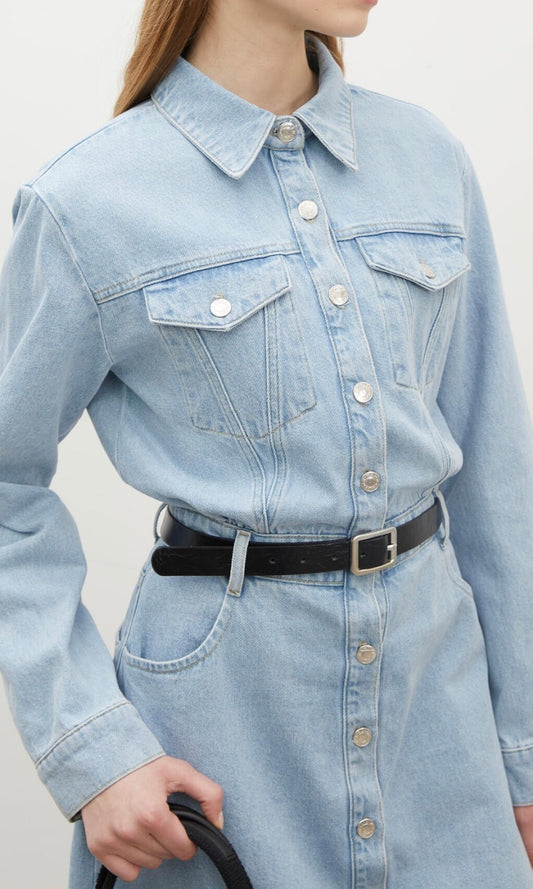 Manuka Jeanskleid Hellblau 3970