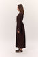 Manuka langes Basic Kleid Dunkelbraun
