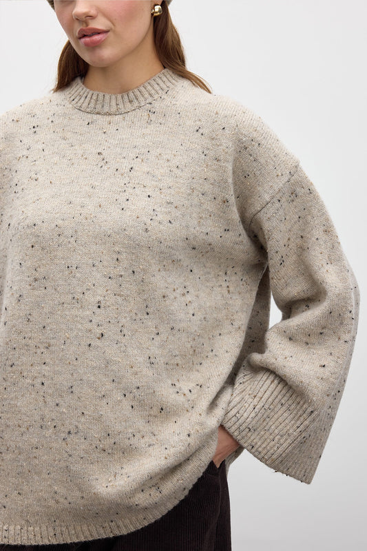 Manuka Oversize Strickpullover Beige (4747)