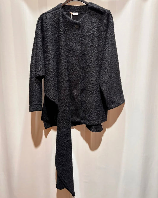 Teddy Mantel kurz mit Schaldetail