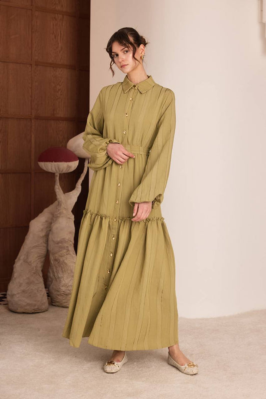 AhelTasarim Kleid Brit Dügmeli 7310