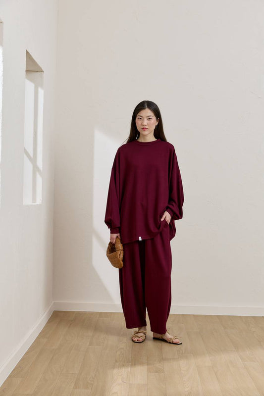 OYSHO 2-teiler mit Hose Bordeaux
