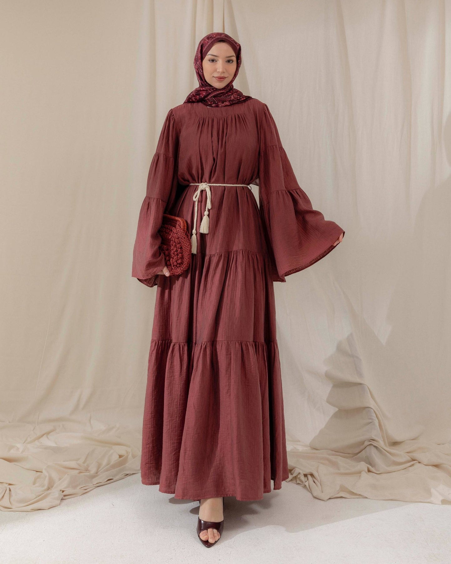 MeriStore 6628 Kleid Ziegelrot