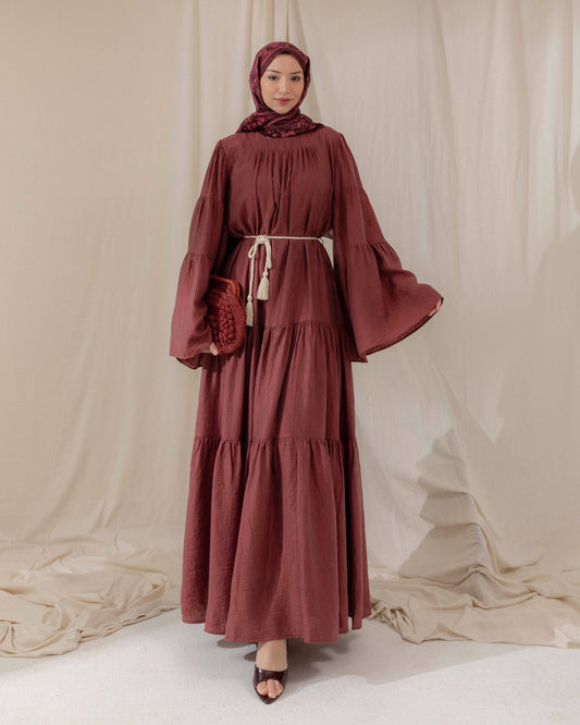 MeriStore 6628 Kleid Ziegelrot