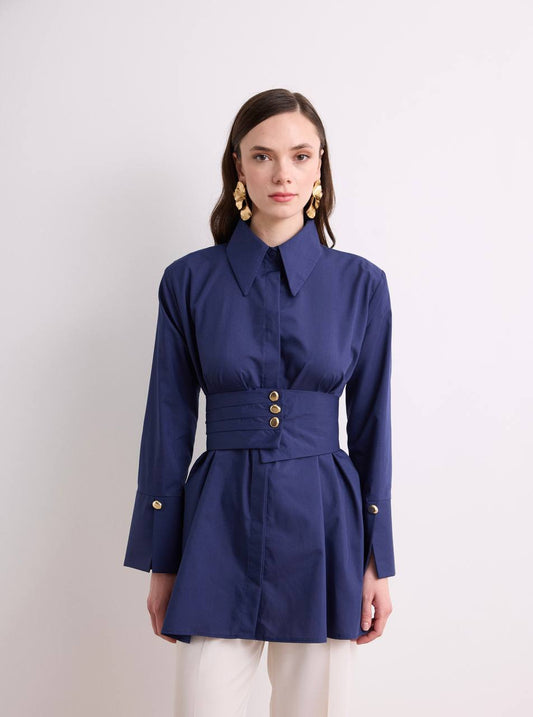 AhelTasarim Rian Hemd mit Gürtel