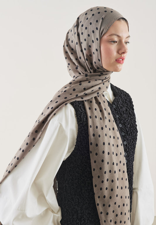 FreshScarfs Rami Hijab Small Polka Dots Vizon
