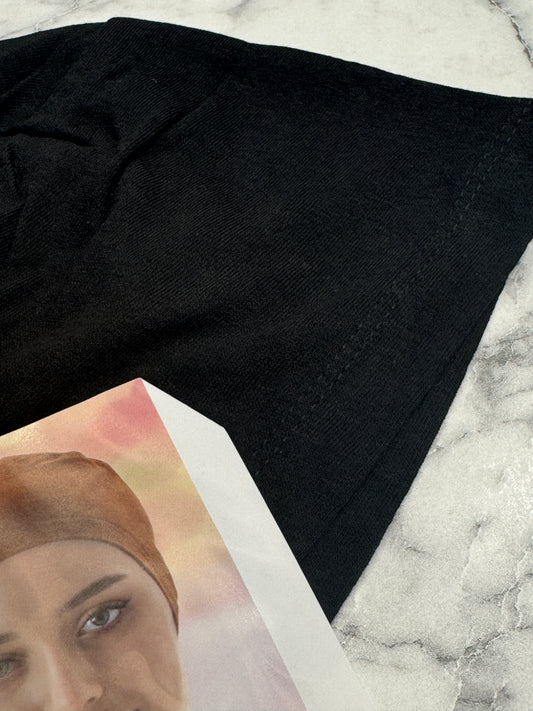 Unterkopftuch Bone Schwarz mit Naht