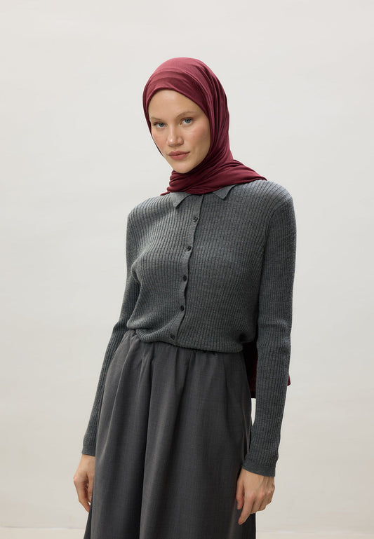 FreshScarfs Jersey Penye Bordo