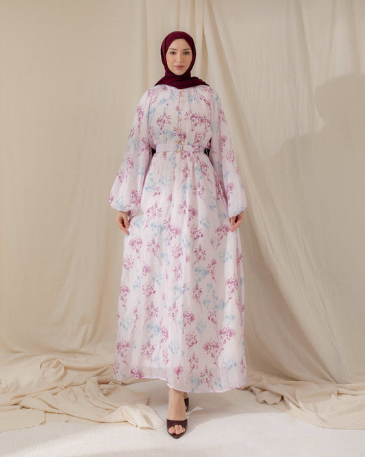 MeriStore Kleid 6607 Flieder mit Gürtel